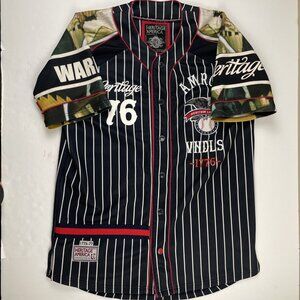 Heritage League America AMRGH VNDLS Baseball Jersey Men’s 3X Black WARRIORS